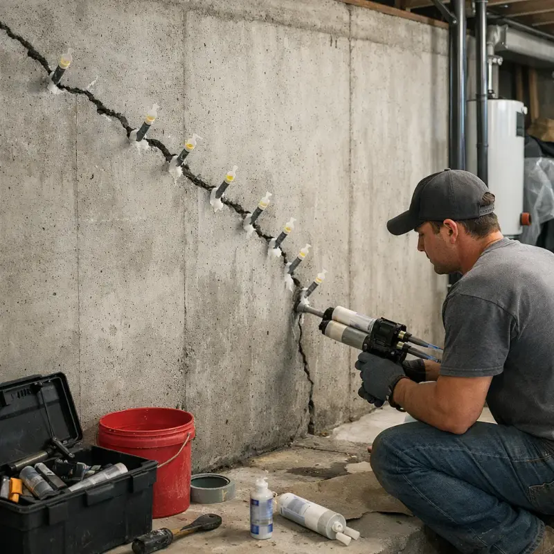 Basement Wall Crack Repair Spring